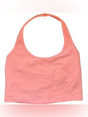 Beyond Yoga Peach Coral Ribbed Shelf Tank